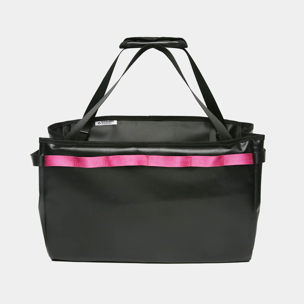 Mirror-Zoo-Black-Pink-Color-Bike-Basket-Bag-With-Handle